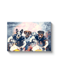 'Dallas Doggos' Personalized 3 Pet Canvas