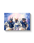 'Indianapolis Doggos' Personalized 3 Pet Canvas