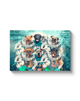 'Miami Doggos' Personalized 6 Pet Canvas