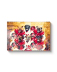 'Kansas City Doggos' Personalized 6 Pet Canvas