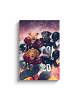 'Atlanta Doggos' Personalized 4 Pet Canvas