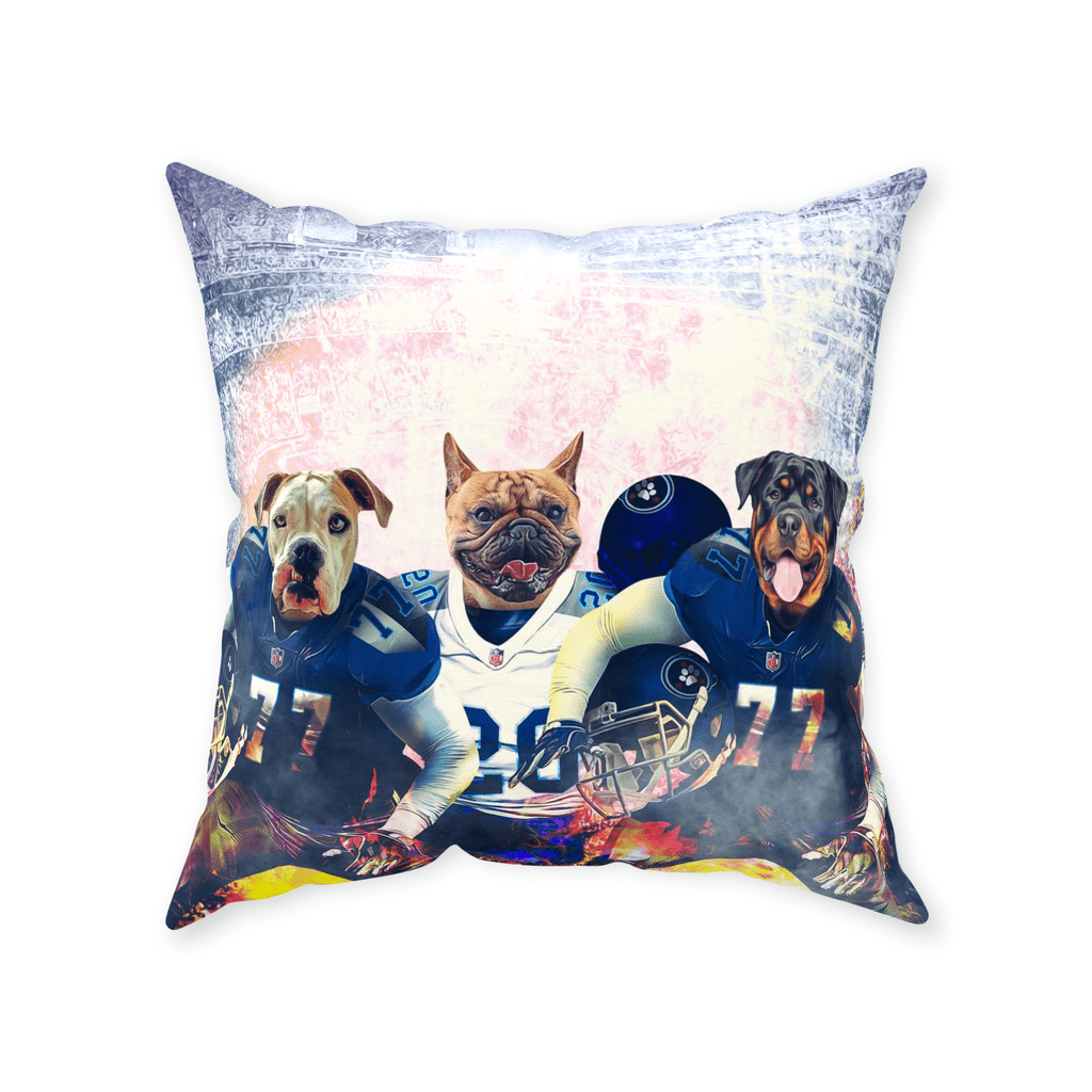 &#39;Tennessee Doggos&#39; Personalized 3 Pet Throw Pillow
