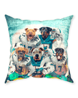 'Miami Doggos' Personalized 5 Pet Throw Pillow