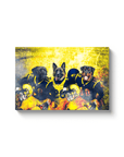 'Michigan Doggos' Personalized 3 Pet Canvas