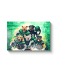 'New York Jet-Doggos' Personalized 5 Pet Canvas