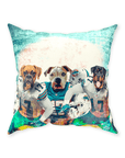 'Miami Doggos' Personalized 3 Pet Throw Pillow