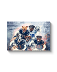 'Dallas Doggos' Personalized 5 Pet Canvas