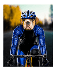 'The Male Cyclist' Personalized Pet Standing Canvas