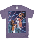 1980s Lazer Portrait Personalized T-Shirt for Pets and Humans Custom Portrait Tee