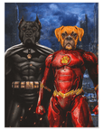 'Batdog & Flash Doggo' Personalized 2 Pet Poster