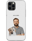 Personalized Modern Pet & Human Phone Case