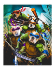 'Teenage Mutant Ninja Doggos' Personalized 4 Pet Standing Canvas