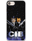 'Cats in Black' Personalized 2 Pet Phone Case