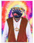 'The Hippie (Male)' Personalized Dog Poster
