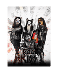 'Kiss Doggos' Personalized 4 Pet Standing Canvas