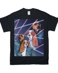 1980s Lazer Portrait Personalized T-Shirt for Pets and Humans Custom Portrait Tee