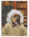 'Albert Pawstein' Personalized Pet Blanket