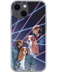 '1980s Lazer Portrait' Personalized 2 Pet Phone Case