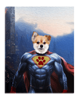 'The Super Dog' Personalized Pet Standing Canvas
