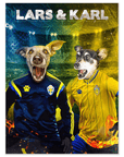 'Sweden Doggos Euro Football' Personalized 2 Pet Poster