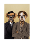 'The Woofice' Personalized 2 Pet Standing Canvas