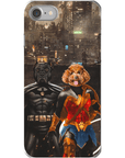 'Batdog & Wonder Doggette' Personalized 2 Pet Phone Case
