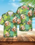Custom Hawaiian Shirt (Leafy Green: 1-4 Pets)