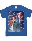 1980s Lazer Portrait Personalized T-Shirt for Pets and Humans Custom Portrait Tee