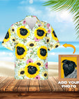 Custom Hawaiian Shirt (Sunflower Sky: 1-4 Pets)