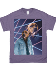 1980s Lazer Portrait Personalized T-Shirt for Pets and Humans Custom Portrait Tee