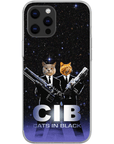 'Cats in Black' Personalized 2 Pet Phone Case