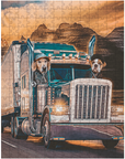 'The Truckers' Personalized 2 Pet Puzzle