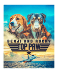 'Top Paw' Personalizable 2 Pet Standing Canvas