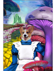 'Alice in Doggoland' Personalized Pet Portrait and Custom Pet Illustration for Pets