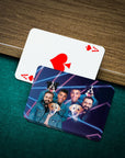 '1980s Lazer Portrait 2 Pet & Humans(Males)' Personalized Pet Playing Cards