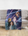 '1980s Lazer Portrait Pet(Male)/Human(Female)' Personalized Blanket