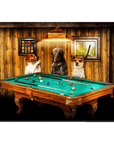 'The Pool Players' Personalized 3 Pet Standing Canvas