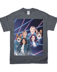 1980s Lazer Portrait Personalized T-Shirt for Pets and Humans Custom Portrait Tee