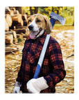 'The Lumberjack' Personalized Pet Standing Canvas