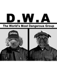 'D.W.A (Doggos with Attitude)' Personalized 2 Pet Standing Canvas