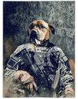 'The Army Veteran' Personalized Pet Blanket