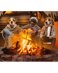 'The Campers' Personalized 3 Pet Standing Canvas