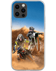 'The Motocross Riders' Personalized 2 Pet Phone Case