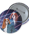 1980s Lazer Portrait ( 1 - 4 Pets) Custom Pin