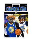 'Golden State Doggos' Personalized 2 Pet Standing Canvas