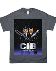 'Cats in Black' Personalized 2 Pet T-Shirt