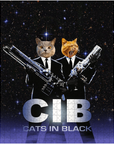 'Cats in Black' Personalized 2 Pet Puzzle