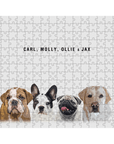 Personalized Modern 4 Pet Puzzle