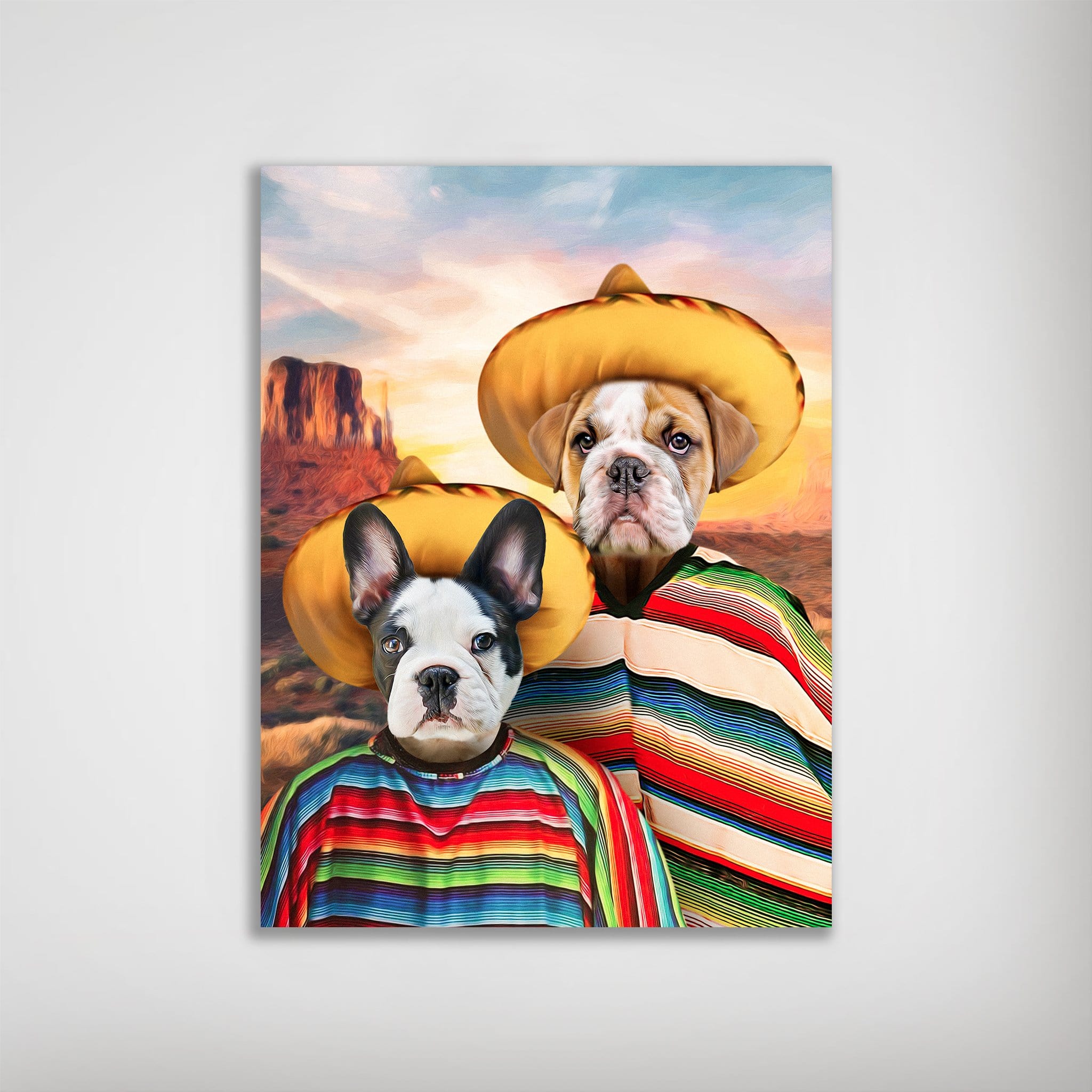 &#39;2 Amigos&#39; Personalized 2 Pet Poster