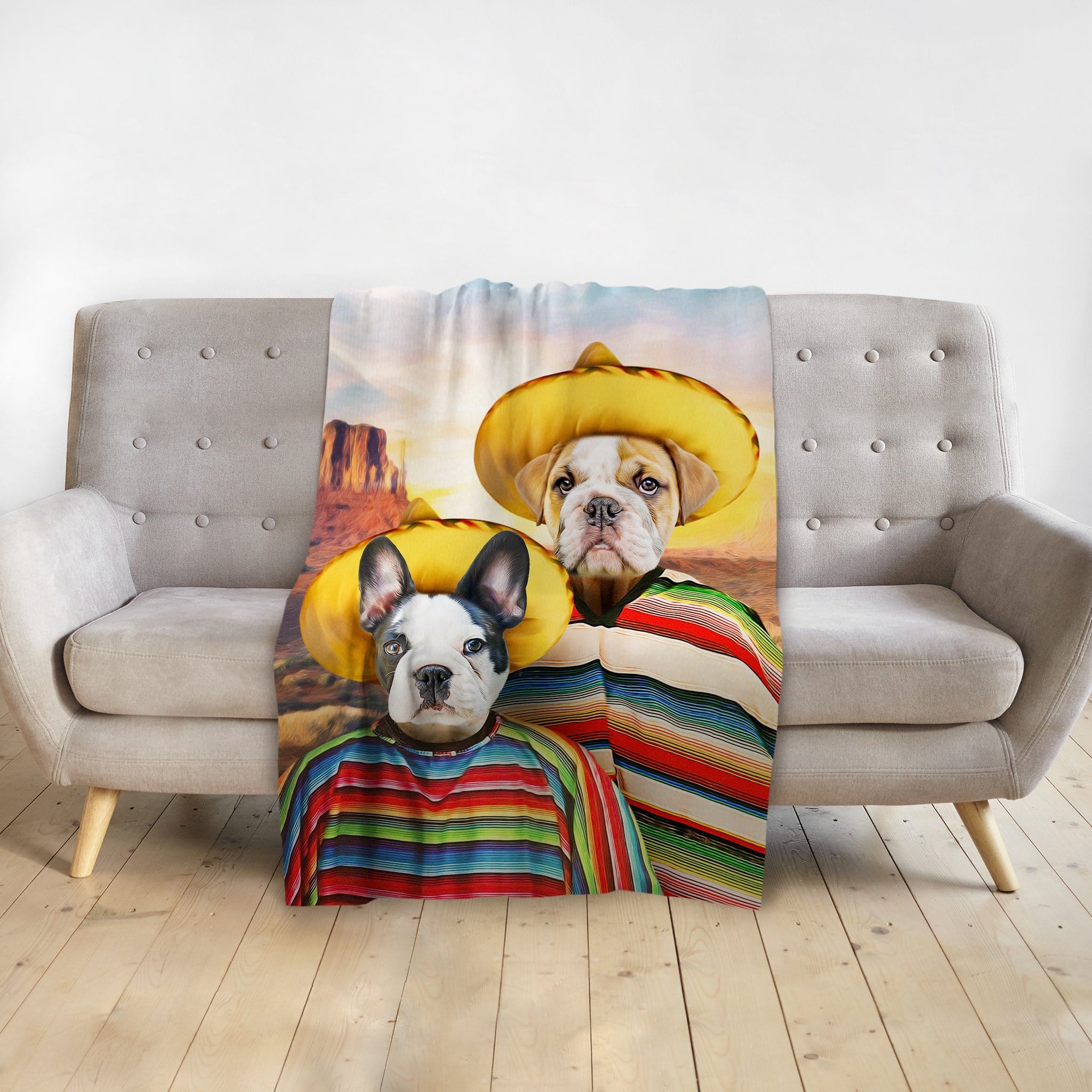&#39;2 Amigos&#39; Personalized 2 Blanket